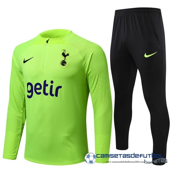 Nike Conjunto Completo Sudadera Entrenamiento Jugadores Niños Tottenham Hotspur 2022 Equipación 2023 Verde I Negro
