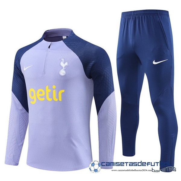 Nike Conjunto Completo Sudadera Entrenamiento Jugadores Niños Tottenham Hotspur Equipación 2023 2024 Purpura Azul