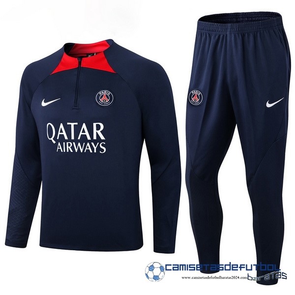 Nike Conjunto Completo Sudadera Entrenamiento Niños Paris Saint Germain 2022 Equipación 2023 Azul Marino Rojo