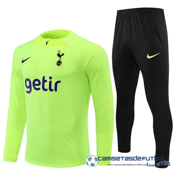 Nike Conjunto Completo Sudadera Entrenamiento Niños Tottenham Hotspur 2022 Equipación 2023 Verde I Negro