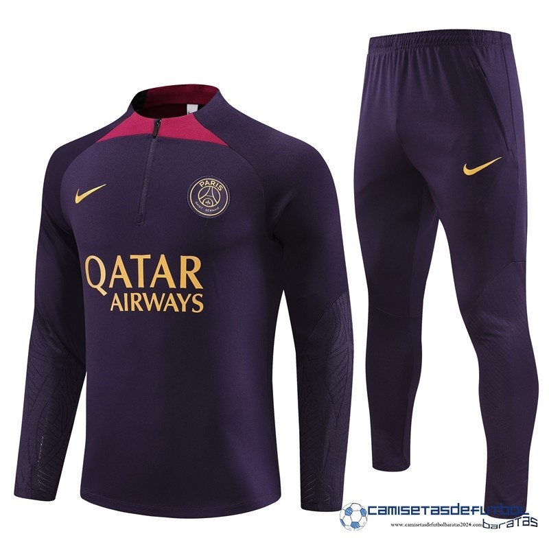 Nike Conjunto Completo Sudadera Entrenamiento Paris Saint Germain Niños Equipación 2023 2024 Purpura I Rojo