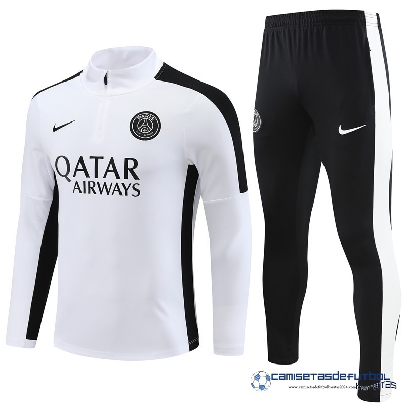 Nike Conjunto Completo Sudadera Entrenamiento Paris Saint Germain Equipación 2023 2024 Blanco Negro