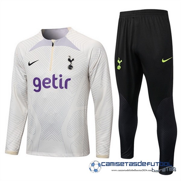 Nike Conjunto Completo Sudadera Entrenamiento Tottenham Hotspur 2022 Equipación 2023 Blanco Amarillo Negro