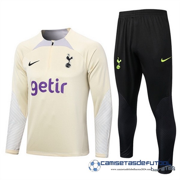 Nike Conjunto Completo Sudadera Entrenamiento Tottenham Hotspur 2022 Equipación 2023 Blanco I Amarillo Negro