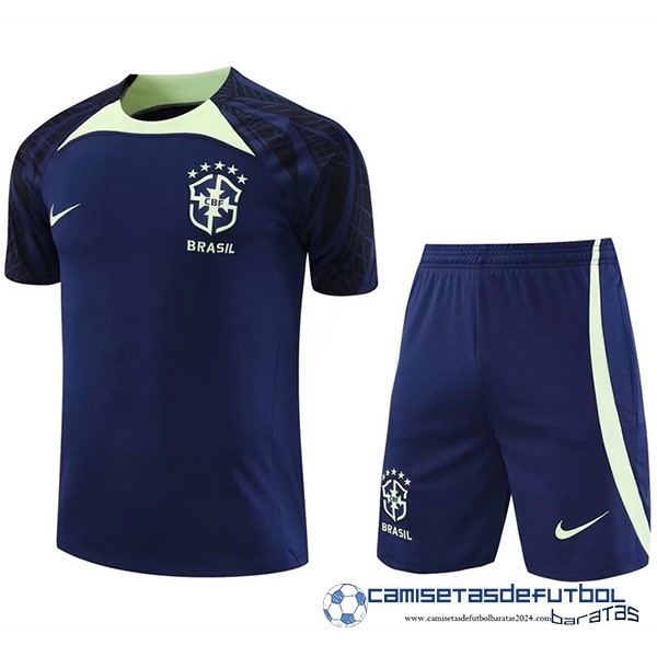 Nike Entrenamiento Conjunto Completo Brasil 2022 Azul Marino II Verde