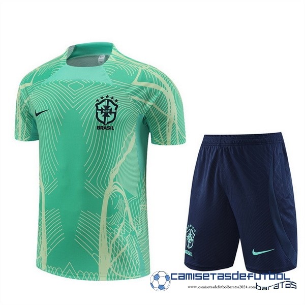 Nike Entrenamiento Conjunto Completo Brasil 2022 Verde Azul Marino
