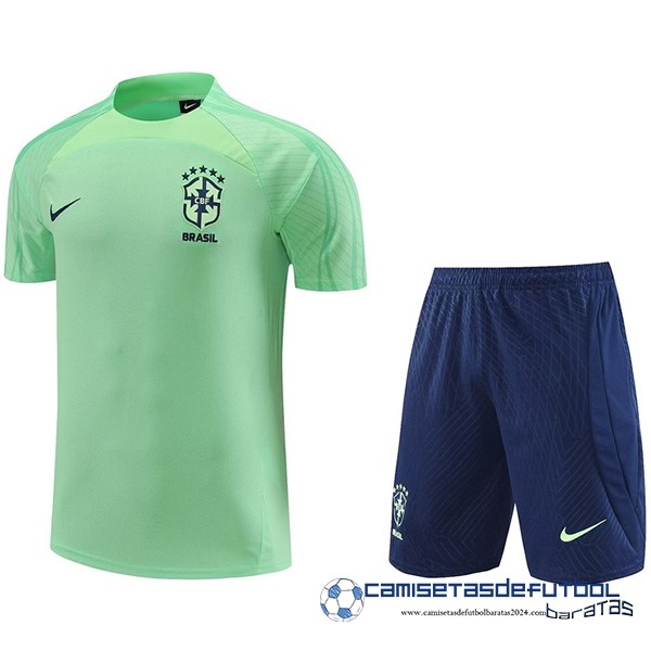 Nike Entrenamiento Conjunto Completo Brasil Equipación 2023 Verde Azul