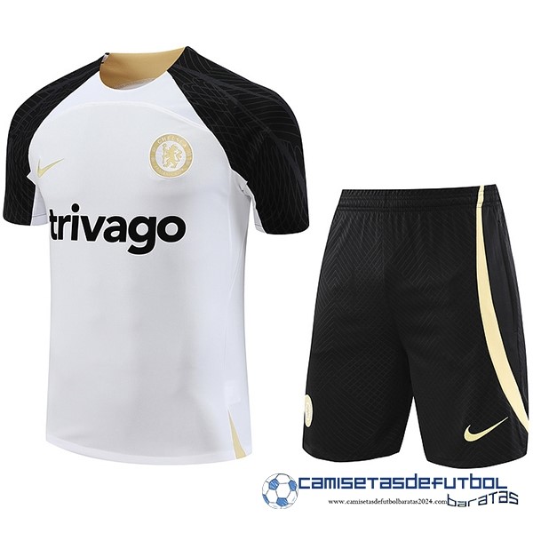 Nike Entrenamiento Conjunto Completo Chelsea Equipación 2023 2024 Blanco Negro Amarillo