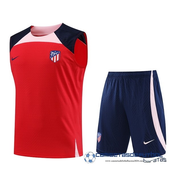 Nike Entrenamiento Sin Mangas Conjunto Completo Atlético Madrid Equipación 2023 2024 Rojo Azul