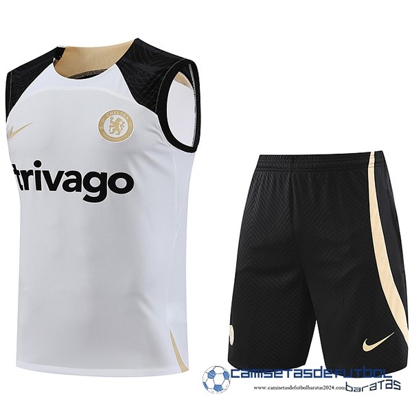 Nike Entrenamiento Sin Mangas Conjunto Completo Chelsea Equipación 2023 2024 Blanco II Negro