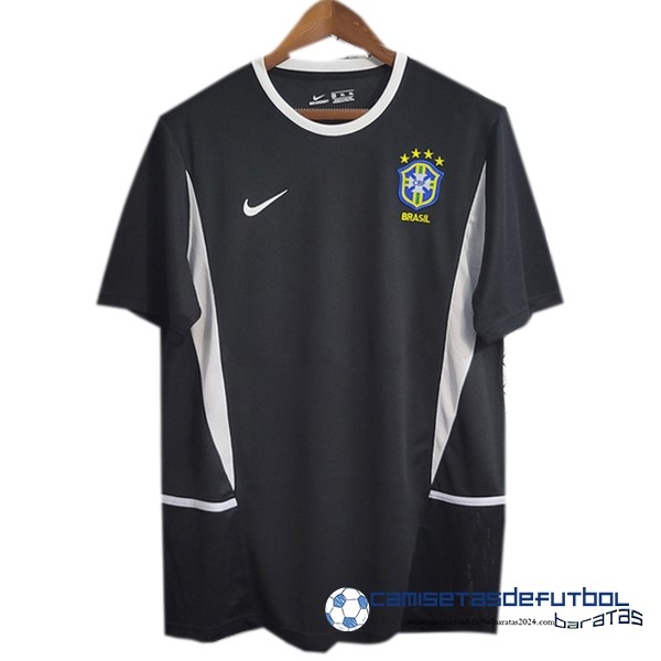 Nike Portero Camiseta Brasil Retro Equipación 2002 Negro