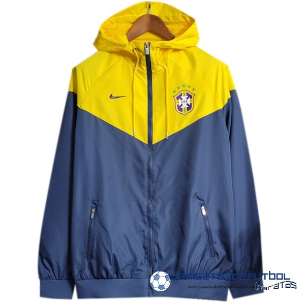 Nike Rompevientos Brasil Equipación 2023 Amarillo Azul
