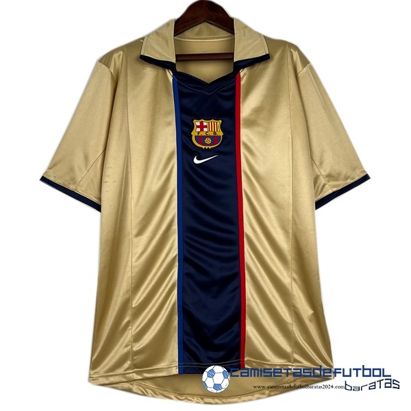 Nike Segunda Camiseta Barcelona Retro Equipación 2001 2003 Amarillo