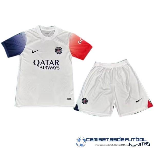 Nike Segunda Concepto Conjunto De Hombre Paris Saint Germain Equipación 2023 2024 Blanco
