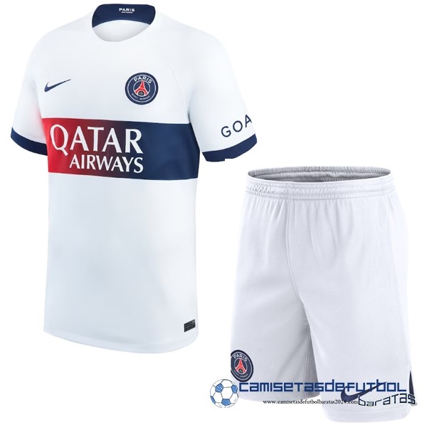 Nike Segunda Conjunto De Niños Paris Saint Germain Niños Equipación 2023 2024 Blanco