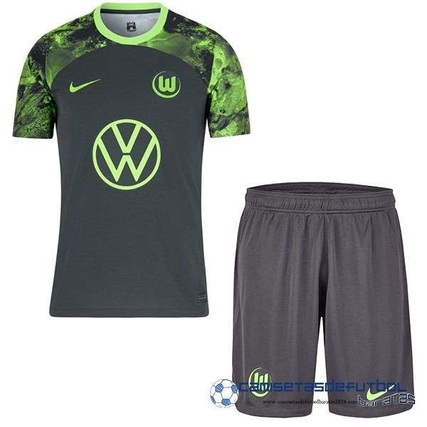 Nike Segunda Conjunto De Niños Wolfsburgo Equipación 2023 2024 Verde Marino