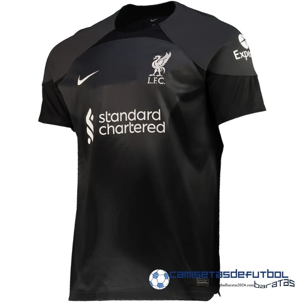 Nike Tailandia Camiseta Portero Liverpool 2022 Equipación 2023 Negro