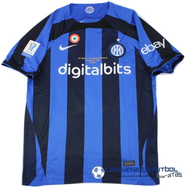 Nike Tailandia Casa Finales Camiseta Inter Milán 2022 Equipación 2023 Azul