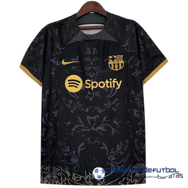 Nike Tailandia Especial Camiseta Barcelona Equipación 2023 2024 Negro Amarillo