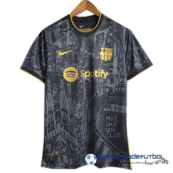Nike Tailandia Especial Camiseta Barcelona Equipación 2023 2024 Negro I Amarillo