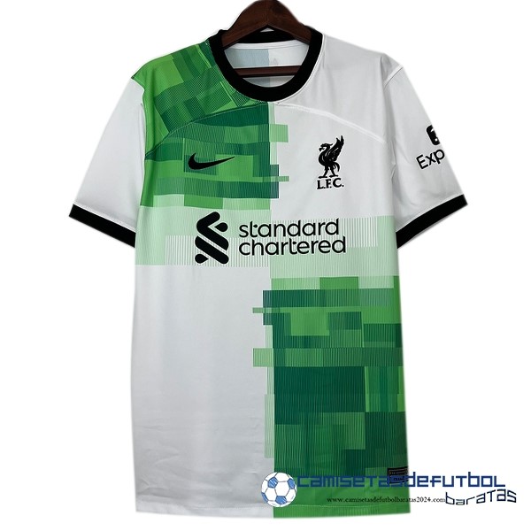Nike Tailandia Segunda Camiseta Liverpool Equipación 2023 2024 Verde Blanco