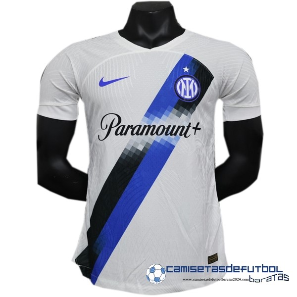 Nike Tailandia Segunda Jugadores Camiseta Inter Milán Equipación 2023 2024 Blanco