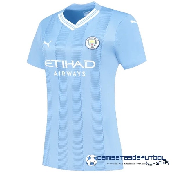 PUMA Casa Camiseta Mujer Manchester City Equipación 2023 2024 Azul