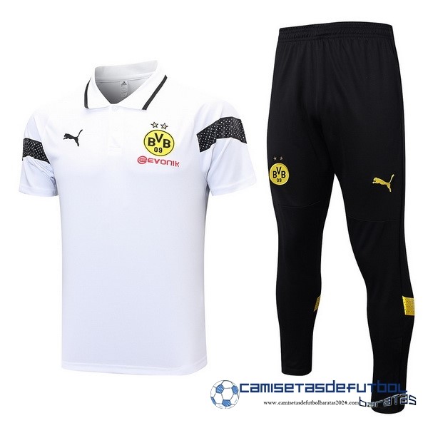 PUMA Conjunto Completo Polo Borussia Dortmund Equipación 2023 2024 Blanco Negro