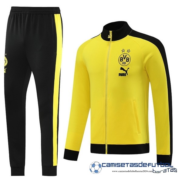 PUMA Conjunto Completo Ropa Deportiva Con Cremallera Larga Borussia Dortmund Equipación 2023 2024 Amarillo Negro