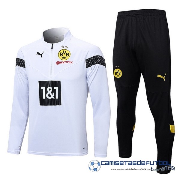 PUMA Conjunto Completo Sudadera Entrenamiento Borussia Dortmund 2022 Equipación 2023 Blanco Negro