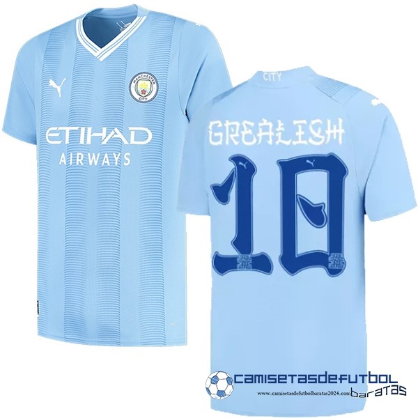 PUMA NO.10 Grealish Casa Camiseta Manchester City Equipación 2023 2024 Azul