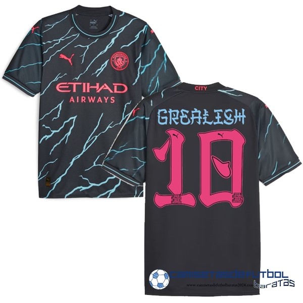 PUMA NO.10 Grealish Tercera Camiseta Manchester City Equipación 2023 2024 Negro
