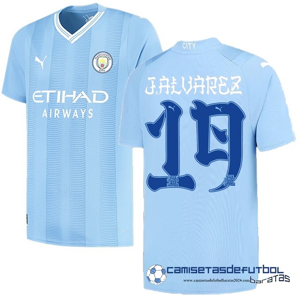 PUMA NO.19 J. Alvarez Casa Camiseta Manchester City Equipación 2023 2024 Azul