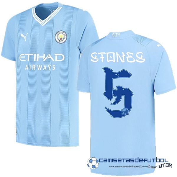 PUMA NO.5 Stones Casa Camiseta Manchester City Equipación 2023 2024 Azul