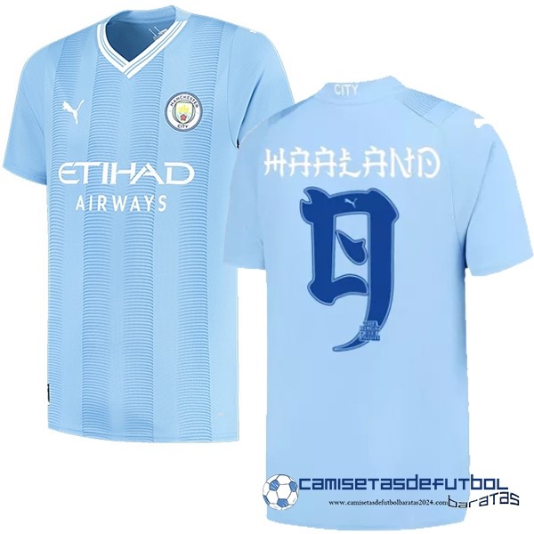 PUMA NO.9 Haaland Casa Camiseta Manchester City Equipación 2023 2024 Azul