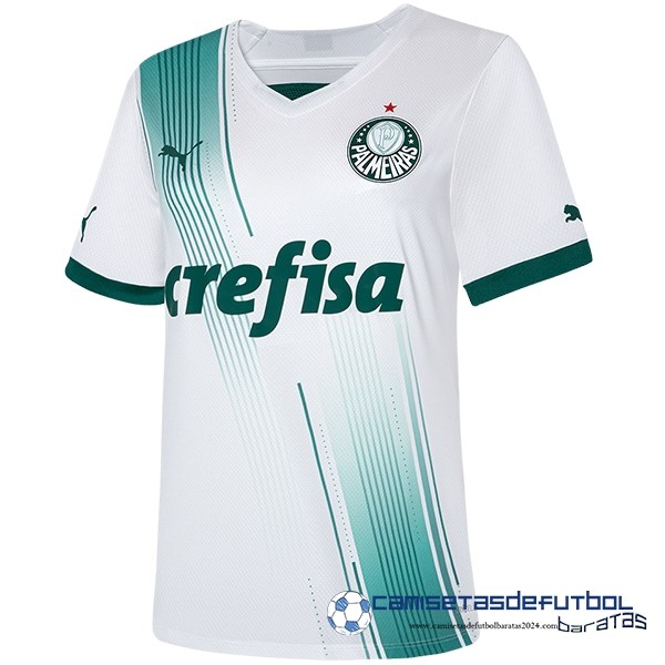 PUMA Segunda Mujer Camiseta Palmeiras Equipación 2023 2024 Blanco