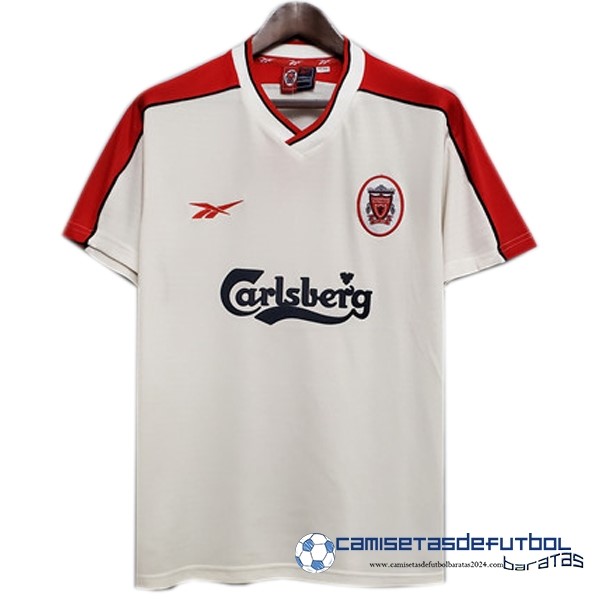 Reebok Segunda Camiseta Liverpool Retro Equipación 1998 1999 Blanco