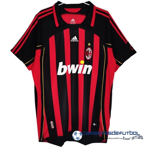 adidas Casa Camiseta AC Milan Retro Equipación 2006 2007 Rojo