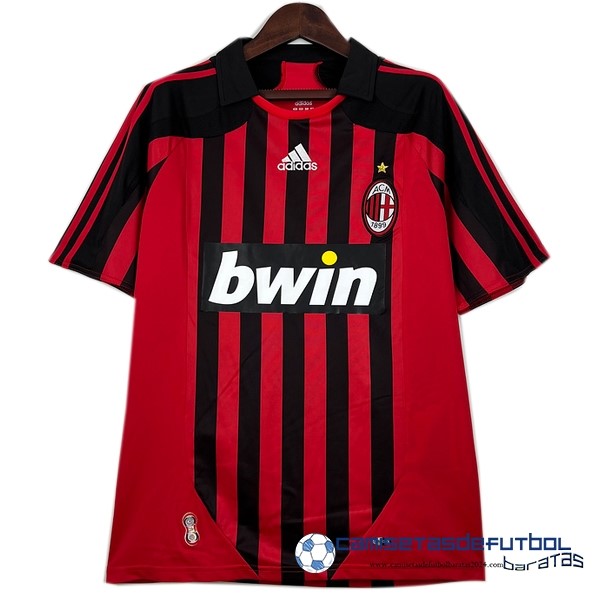 adidas Casa Camiseta AC Milan Retro Equipación 2007 2008 Rojo