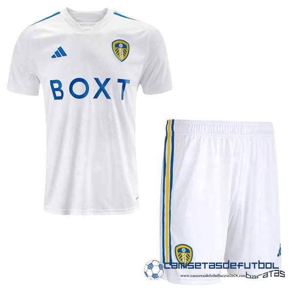 adidas Casa Camiseta Conjunto De Hombre Leeds United Equipación 2023 2024 Blanco