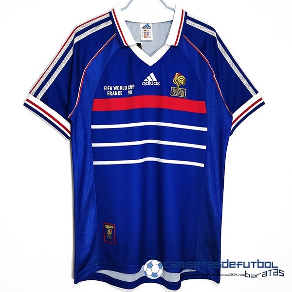 adidas Casa Camiseta Francia Retro Equipación 1998 Azul