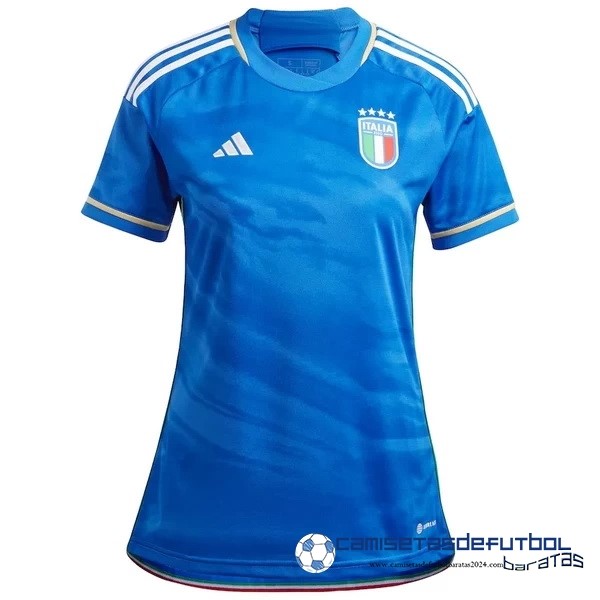 adidas Casa Camiseta Mujer Italia Equipación 2023 Azul