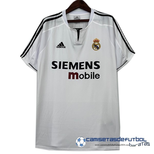 adidas Casa Camiseta Real Madrid Retro Equipación 2003 2004 Blanco