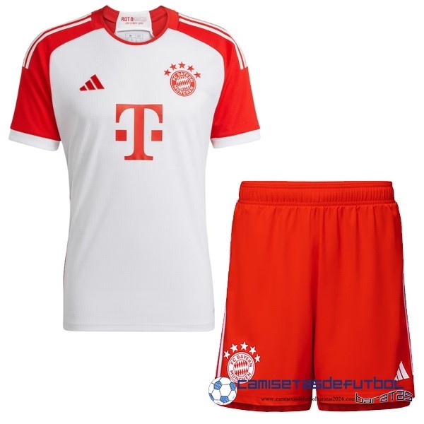adidas Casa Conjunto De Hombre Bayern Múnich Equipación 2023 2024 Blanco Rojo