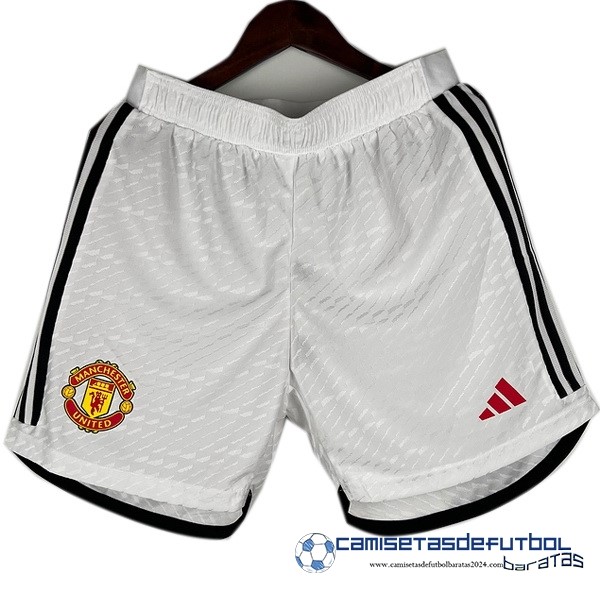 adidas Casa Jugadores Pantalones Manchester United Equipación 2023 2024 Blanco