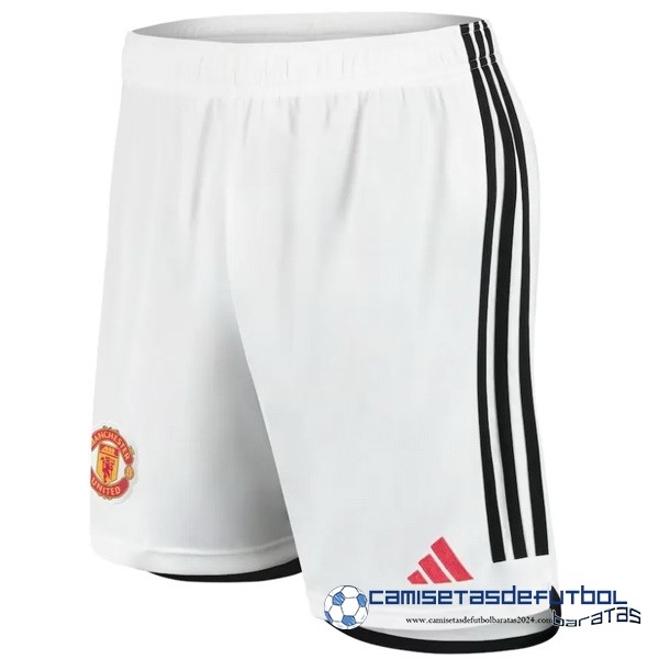 adidas Casa Pantalones Manchester United Equipación 2023 2024 Blanco