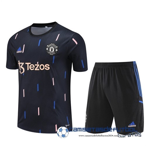 adidas Entrenamiento Conjunto Completo Niños Manchester United 2022 Equipación 2023 Azul Negro