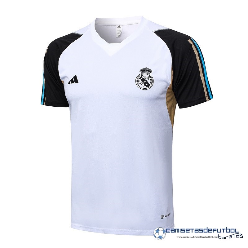 adidas Entrenamiento Real Madrid Equipación 2023 2024 Blanco Amarillo Negro