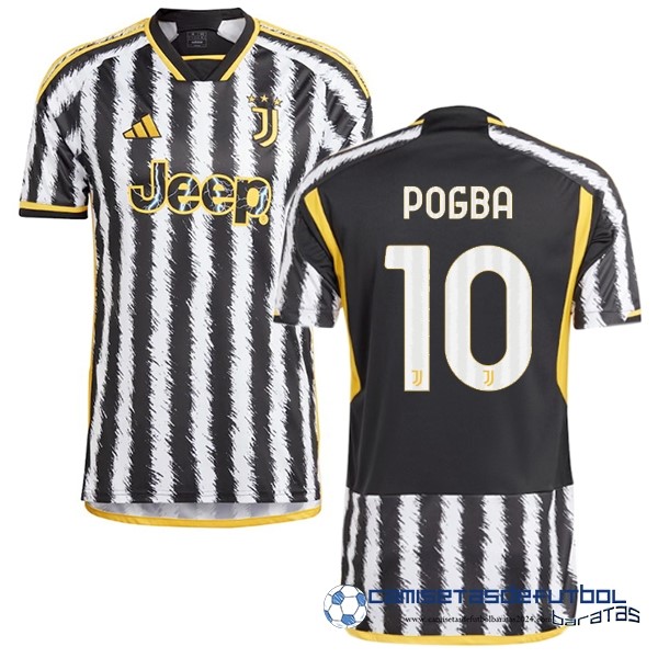 adidas NO.10 Pogba Tailandia Casa Camiseta Juventus Equipación 2023 2024 Amarillo Negro