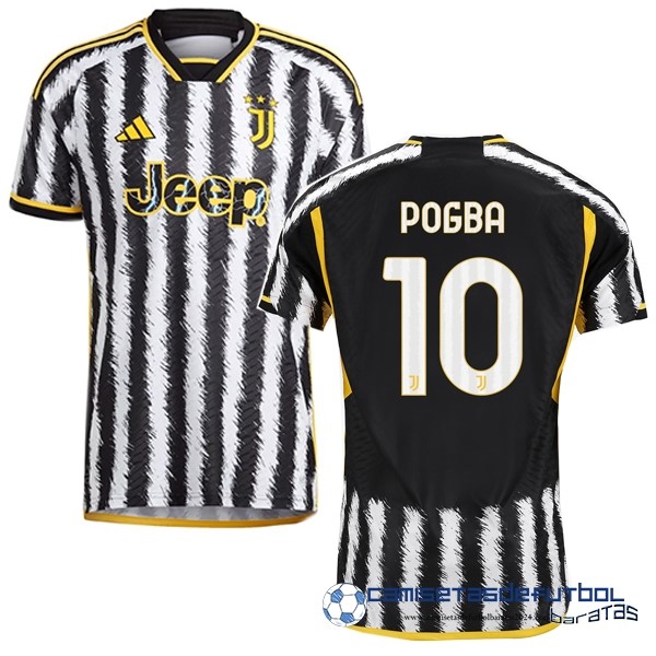 adidas NO.10 Pogba Tailandia Casa Jugadores Camiseta Juventus Equipación 2023 2024 Amarillo Negro